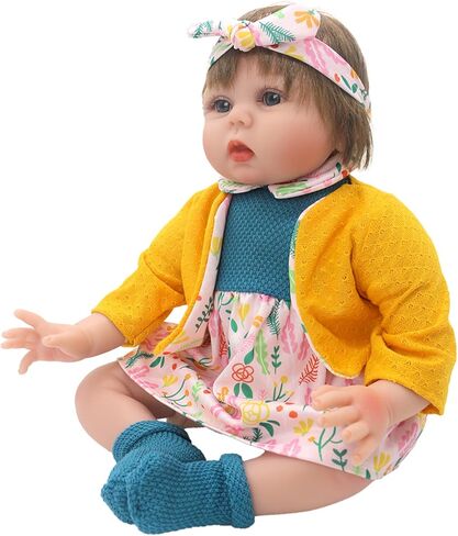 AISITE 18-20 inch Doll Clothes - Rainbow Tutu Dress and Coat Outfits for Reborn Baby Girl (Dolls NOT Included) in Saudi Arabia