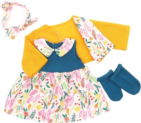 AISITE 18-20 inch Doll Clothes - Rainbow Tutu Dress and Coat Outfits for Reborn Baby Girl (Dolls NOT Included) in Saudi Arabia