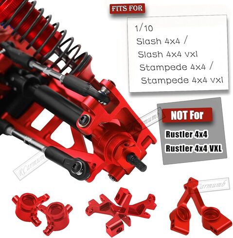 RC Upgrades Part for 1/10 Slash 4x4 (VXL)/Stampede 4x4 (VXL),Alloy Front Rear Suspension Arm,Caster Block,Steering Blocks,Rear Stub Axle Carriers,Shock Tower Set Hops up,Navy Blue in Kuwait