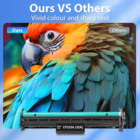 أسطوانة تصوير 32A CF232A باللون الأسود عالية الإنتاجية، عبوة واحدة بديلة لوحدة الطبل HP 32A CF232A المتوافقة مع طابعة HP Laser Pro M203dn M203dw M206 MFP M227fdn M227fdw M230 in Kuwait