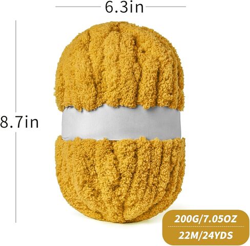 (10 Skein) Smoky Green Fluffy Chenille Chunky Yarn for Crocheting, Super Jumbo Bulky Yarn for Hand Knitting Blanket, Big Soft Thick Crochet Yarn (24 yds /7.05 oz Each) in Kuwait