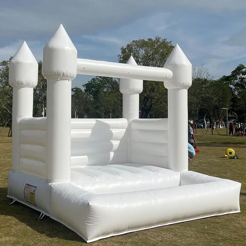 White Bounce House, 10FT Large Bounce House with Blower PVC Commercial Grade Bouncy Jumping Castle, Bounce House for Kids 8-12 Birthday Party Wedding in Saudi Arabia