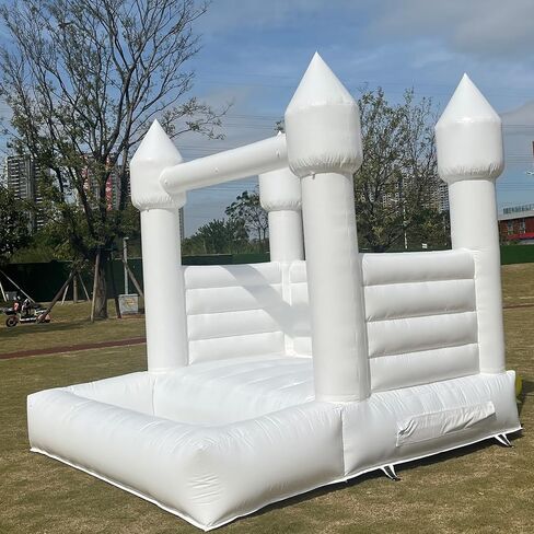 White Bounce House, 10FT Large Bounce House with Blower PVC Commercial Grade Bouncy Jumping Castle, Bounce House for Kids 8-12 Birthday Party Wedding in Saudi Arabia
