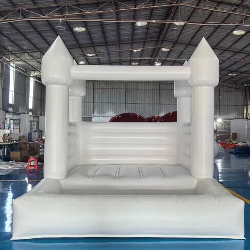 White Bounce House, 10FT Large Bounce House with Blower PVC Commercial Grade Bouncy Jumping Castle, Bounce House for Kids 8-12 Birthday Party Wedding in Saudi Arabia