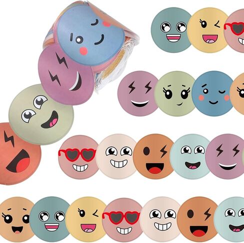 32.8 ft Boho Happy Face Bulletin Board Border Colorful Smile Face Die Cut Trim Border Roll Pastel Classroom Decor for School Chalkboard Classroom Wall Window Door Decorations(Multicolor) in Saudi Arabia