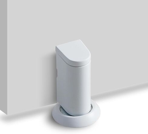 Windproof Magnetic Door Stoppers, 0-0.78" Stroke Mechanical Doorstop, No-Hole Flooring Door Suction with 3M Strong Adhesive and Screws, Black, 1 Pack in Saudi Arabia