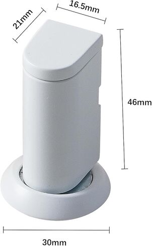 Windproof Magnetic Door Stoppers, 0-0.78" Stroke Mechanical Doorstop, No-Hole Flooring Door Suction with 3M Strong Adhesive and Screws, Black, 1 Pack in Saudi Arabia