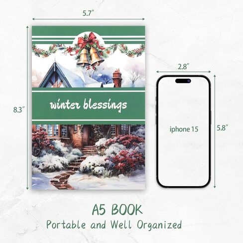 Dizdkizd Christmas Sticker Book, Winter Scrapbooking Stickers, Holiday Planner Sticker Set, 226pcs Die Cut PET and Paper Vintage Aesthetic Decals for Cards, Gift Tags, Journaling and Crafts in Kuwait