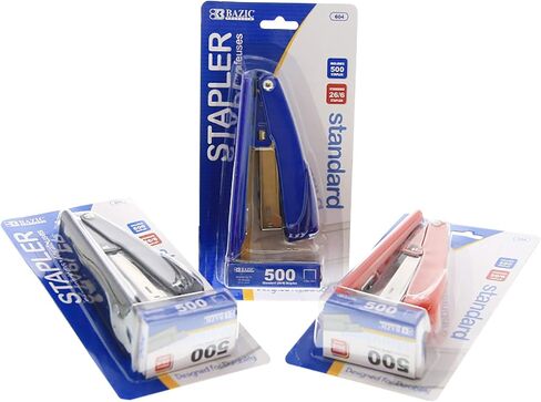 BAZIC Standard (26/6) Metal Stapler w/ 500 Ct. Staples in Saudi Arabia