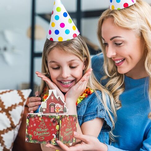 صندوق نقود عيد الميلاد لسحب الهدايا النقدية، وسحب صناديق هدايا الأموال النقدية لحامل صندوق عيد الميلاد مع 30 قطعة من الأكياس الشفافة للانضمام إلى كل فاتورة للنساء والرجال والبنات والأصدقاء فكرة مفاجأة العطلة in Kuwait