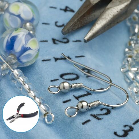 Pilarmuture 8Pcs Jewelry Making Tools Kit,with Cutting Pliers Scissors Tweezers Ring Needle,Permanent Jewelry Starter Kit,Jewelry Tools Kit for Jewelry Crafting and Jewelry Repair in Saudi Arabia