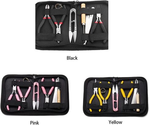 مجموعة أدوات صنع المجوهرات 8 قطع من Pilarmuture، مع كماشة قطع ومقص وإبرة حلقية، ومجموعة أدوات المجوهرات الدائمة، ومجموعة أدوات المجوهرات لصياغة المجوهرات وإصلاح المجوهرات in Kuwait
