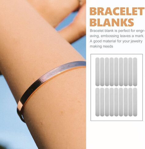 Operitacx 4pcs Bracelet Core Corsage Bracelet Bangles for Jewelry Making Bracelet Bending Abrazaderas De Metal Leather Kit Jewlery DIY Blanks Bangle Curved Rod 304 Stainless Steel Adjustable in Kuwait