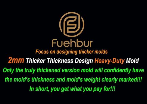 【تصميم سميك】 قوالب صابون سيليكون مكونة من قطعتين، مجموعة قوالب صابون مصنوعة يدويًا على شكل مستطيل من Fuehbur مناسبة لصنع الصابون، وقالب خبز الكيك، وقالب الشوكولاتة - عبوتان in Kuwait