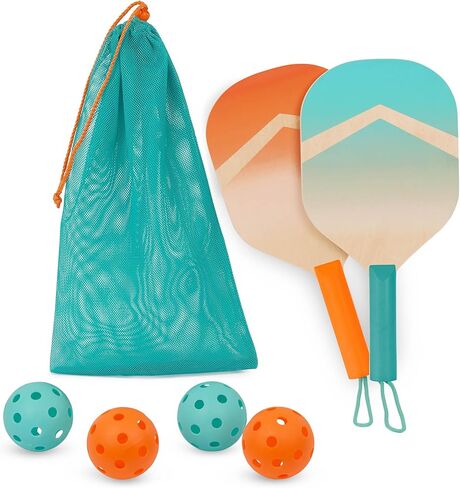 B. toys- Paddle Ball Game – Hand Trampoline Set – Poppin’ Paddles – 2 Bouncy Discs & 2 Balls – Catch & Toss Sports Games for Kids – 3 Years + in Kuwait