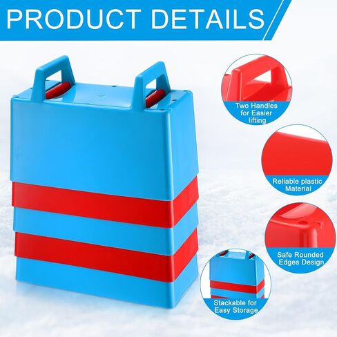 10 Pack Snow Brick Makers, Kids Snow Toys Sand Beach Brick Makers Snow Sand Castle Building Kit for Boys and Girls Outdoor Play Winter Snow or Summer Sandbox Play Tool(Blue/red) in Saudi Arabia