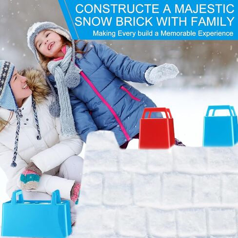 10 Pack Snow Brick Makers, Kids Snow Toys Sand Beach Brick Makers Snow Sand Castle Building Kit for Boys and Girls Outdoor Play Winter Snow or Summer Sandbox Play Tool(Blue/red) in Saudi Arabia
