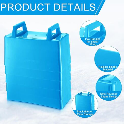 10 Pack Snow Brick Makers, Kids Snow Toys Sand Beach Brick Makers Snow Sand Castle Building Kit for Boys and Girls Outdoor Play Winter Snow or Summer Sandbox Play Tool(Blue/red) in Saudi Arabia