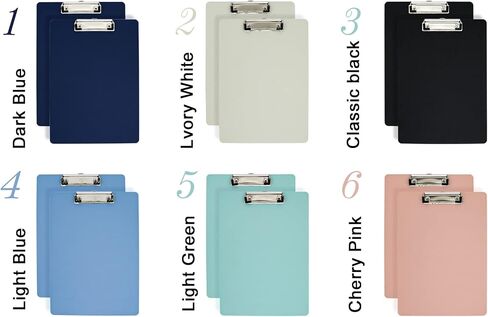 BOMEI PACK Color Clipboards 18 Pack, Plastic Bulk Clip Boards for Classroom and Office, A4 12.5 x 9 Inch in Kuwait