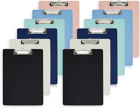 BOMEI PACK Color Clipboards 18 Pack, Plastic Bulk Clip Boards for Classroom and Office, A4 12.5 x 9 Inch in Kuwait