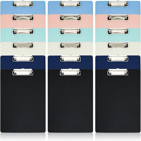 BOMEI PACK Color Clipboards 18 Pack, Plastic Bulk Clip Boards for Classroom and Office, A4 12.5 x 9 Inch in Kuwait