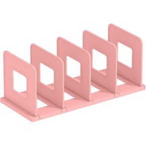 Marte Vanci Desktop File Sorter, 4 Sections Plastic Desk File Organizer for Purse Handbag, Magazine, Upright Desk Bookshelf organizer for Office,Home & School Adjustable & Detachable (White)