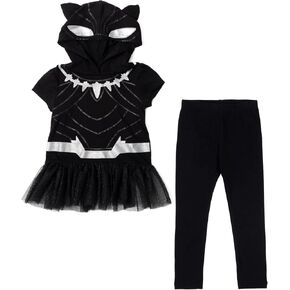 Marvel Avengers Spider-Man Spider-Gwen Captain America Girls Cosplay T-Shirt and Leggings Toddler to Little Kid