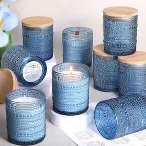 DARJEN 12 Pcs 10 oz Glass Candle Jars with Lids, Candle Tins-Clear in Saudi Arabia