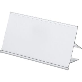 PATIKIL 3.2"L x 1.7"W Glass Shelf Label Holder, 30 Pack Plastic Clear Tags Sign Shelving Label Holder with Blank Labels Fits for 0.59" to 0.7" Wood Glass Shelving