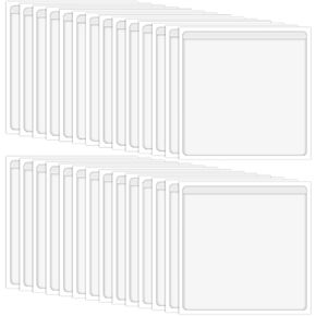 60 Pcs Self Adhesive Label Holder, 3.5 x 3.5 Inches Index Card Pockets with Top Open for Loading, Clear Label Pockets for Organizing, Library Card, Protecting