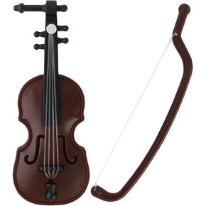 Worlds Smallest Violin Mini Musical Instruments Tiny Violin with Bow Dollhouse Miniatures Accessories Doll House Decoration Musical Instrument Christmas Ornament Toy Violin 3.26 Inch