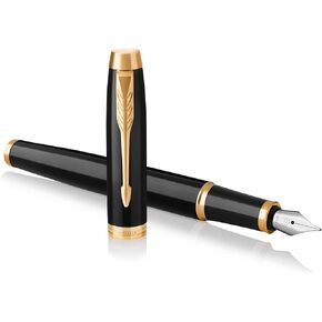 PARKER IM Fountain Pen, Dark Espresso, Medium Nib with Blue Ink Refill, Gift Box (1931657)