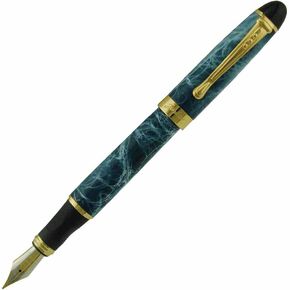 قلم حبر Jinhao X450 بتصميم كلاسيكي بلون السماء الزرقاء، سن متوسط ​​مع حقيبة قلم ومجموعة محول إعادة تعبئة الحبر