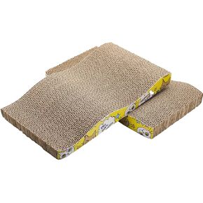 cat Scratch pad - Super Durable Paper Leather Pads - Premium Cardboard cat Scratcher for Indestructible cat Scratching Board & Scratch pad for Cats Asinpa (Red Watermelon, 9.68in*8.22in*5.39in)