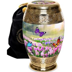 Wild Butterfly Cremation Urn for Human Ashes Adult Female for Funeral, Burial & Home - Urns for Ashes Adult Large Urns for Mom & Cremation Urns for Women Wild Butterfly Urn
