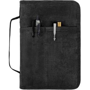 Field Notes Notebook Cover for 6.7 X 9.8 Inch with A5 Journal Cover Notebook Zipper Pocket Planner for Pen Holder,Water Resistant Cover Notebooks Sketchbook,Waterproof Waxed Canvas