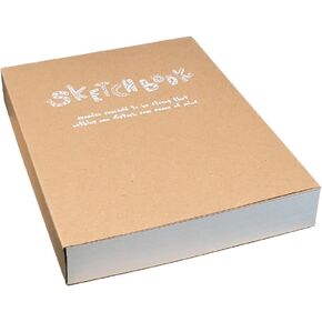Kraft Cover Drawing Notebook & Sketchbook – Blank Plain Sketch Books – 125g Thick Paper A5 Size, 150x210mm Paper Ideal for Drawing & Sketching- 128 Sheets Each – 180 Degree Opening
