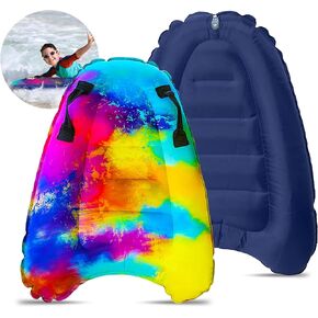 JAMBO Inflatable Surf Body Board with Handles, Boogie Board for Beach, Surfing Swimming Floating Surfboard Boards, Pool Floats Pool Beach Toy for Kids