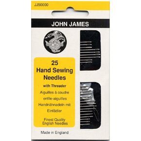 Colonial Needle Hand Needles with Threader, 25-Pack