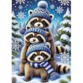 Christmas Diamond Art Kits for Adults Beginners,5D DIY Full Round Drill Diamond Painting Kits Winter Vintage Cardinal,Paint by Diamonds Dot Gem Art Crystal Wreath Easy,Home Wall Decor 12X 16Inch