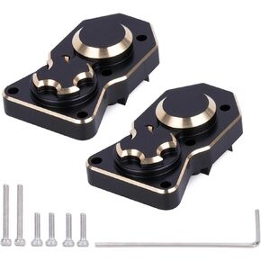 SCX24 Brass Diff Cover Portal Axles Housing, Brass Differential Covers Couter Weights for 1/24 RC Crawler SCX24 Upgrades