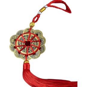 2PCS Hanging Ornament Tassel 1PCS Feng Shui Key Chains Gourd As Blessing Gifts Bring Good Luck Health and Success Suitable for car Furniture, Office Door Handles