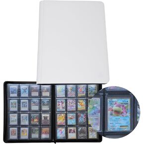 Rayvol 16-Pocket Toploader Binder, Holds 512 Toploaders 16 Pocket Top Loader Card Storage Case, 500 + Ringless Double-Sided Pockets for Cards in 3 x 4'' Toploaders