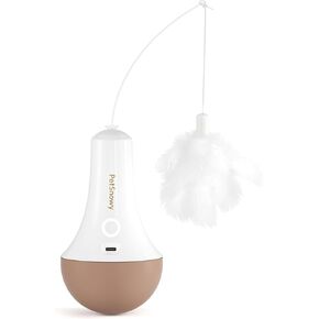 Cat Toys for Indoor Cats, Ultra Quiet Interactive Cat Toy, Random Moving Automatic Cat Feather Toy for Bored Adult Cats, Auto Timer Off Rechargeable Smart Cat Toys