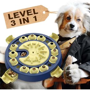 KADTC Dog Puzzle Toys Level 3 in 1 Puppy Brain Mental Stimulation Interactive Advanced Treat Puzzles Games for Small/Medium/Large Smart Dogs Mentally Stimulating Cognitive Enrichment Anti Boredom Toy