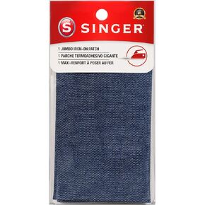 Singer Jumbo Iron-on Denim Patch, 8-Inch by 10-Inch