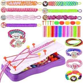 VteePck 2024 Christmas Gifts for Girls Age 8 9 10 11 12, Stocking Stuffers for Kids, Friendship Bracelet Making Kit, Birthday Gift Ideas, Crafts for Girls, Bracelet DIY, Travel Activity Set (Pink)