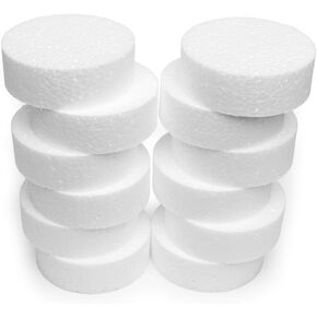 FoamGoods.Co 3-Inch Foam Circles (12-Pack) USA Made 1-Inch Thick Round Foam Discs for Crafts, DIY Projects, Cakes, Decorations, Arts, Modeling, Sculpting, Friendship Bracelets, Easy to Cut & Paint
