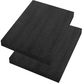 Yeecheng 4 Pcs Black Polyurethene Foam Sheets,2 Sizes Cuttable Packing Foam Block Foam Padding for Packing and Crafts,Toolbox Storage(12 x 16 x 1 in,12 x 16 x 0.5 in)