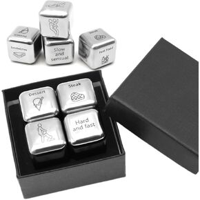 4Pcs Date Night Dice Gifts for Couple, Food Decision Dice Date Night Gift Ideas Anniversary Valentine's Day Gift for Him Her, Boyfriend Girlfriend Game Dice for Wedding Engagement Birthday